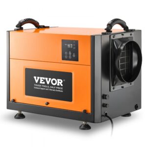 VEVOR 50 L kommerzieller Luftentfeuchter mit Ablaufschlauch, tragbarer Entfeuchter für Keller, Raumentfeuchter