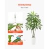 VEVOR Künstlicher Dracaena-Baum, 1,8 m, tropische Pflanzen mit weißem, hohem Pflanzgefäß – Bild 4
