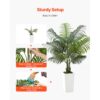 VEVOR Künstliche Areca-Palme, 1,52 m, künstliche tropische Palmenpflanzen mit weißem Pflanzgefäß – Bild 4