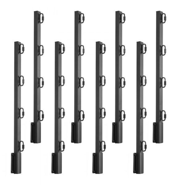 VEVOR Übersteigschutz Zaunerhöhung, 8er-Pack. Stacheldrahtarm 605x75x45 mm, Stacheldrahthalter aus Stahl