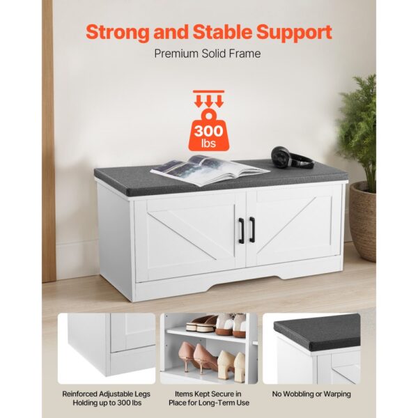VEVOR Schuhregalbank Schuhbank (1000 x 355 x 460 mm), Schuhregal (136 kg belastbar) – Bild 3 VEVOR Schuhregalbank Schuhbank (1000 x 355 x 460 mm), Schuhregal (136 kg belastbar) – Bild 3
