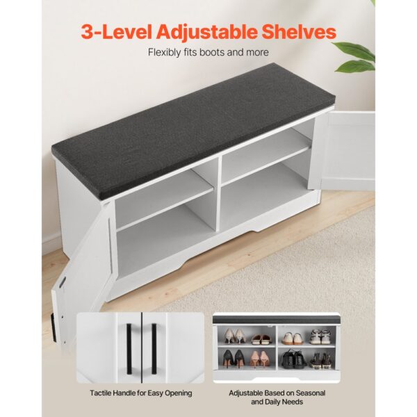 VEVOR Schuhregalbank Schuhbank (1000 x 355 x 460 mm), Schuhregal (136 kg belastbar) – Bild 4 VEVOR Schuhregalbank Schuhbank (1000 x 355 x 460 mm), Schuhregal (136 kg belastbar) – Bild 4