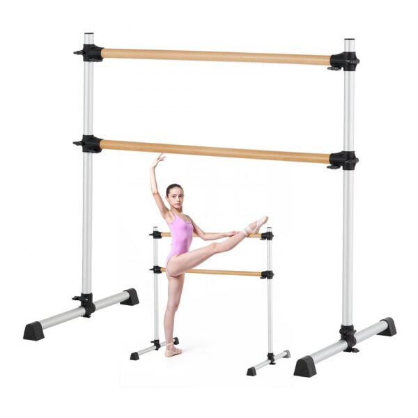 VEVOR Ballettstange Tanzstange freistehende Doppelstange, Gleichgewichtstraining, Entspannungsübungen
