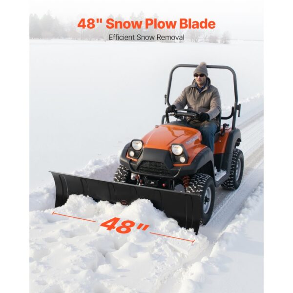 VEVOR Schneeschild, 1220x385 mm Universal-Schneepflug, 3 Montageoptionen – Bild 2
