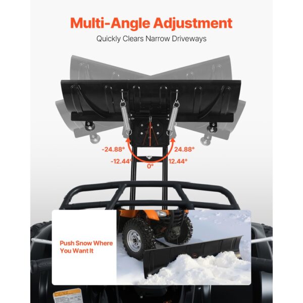 VEVOR Schneeschild, 1220x385 mm Universal-Schneepflug, 3 Montageoptionen – Bild 3