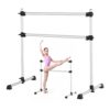 VEVOR Ballettstange Tanzstange freistehende Doppelstange (136 kg belastbar), Gleichgewichtstraining
