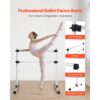 VEVOR Ballettstange Tanzstange freistehende Doppelstange (136 kg belastbar), Gleichgewichtstraining – Bild 3