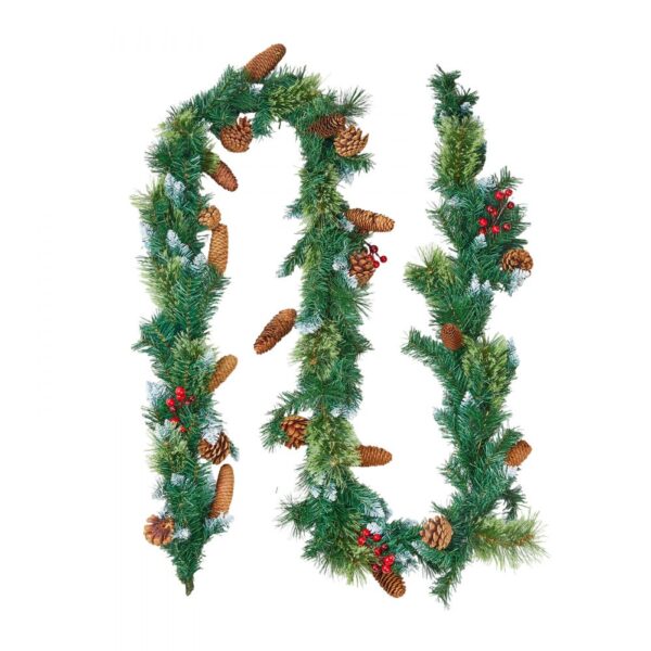 VEVOR Weihnachtsgirlande, 2750 mm künstliche Tannengirlande mit Lichterkette, Tannennadeln VEVOR Weihnachtsgirlande, 2750 mm künstliche Tannengirlande mit Lichterkette, Tannennadeln