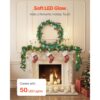 VEVOR Weihnachtsgirlande, 2750 mm künstliche Tannengirlande mit Lichterkette, Tannennadeln – Bild 3 VEVOR Weihnachtsgirlande, 2750 mm künstliche Tannengirlande mit Lichterkette, Tannennadeln – Bild 3