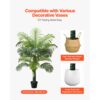 VEVOR Künstliche Areca-Palme, 1,52 m, tropische Kunstpalme mit weißem, hohem Pflanzgefäß – Bild 5