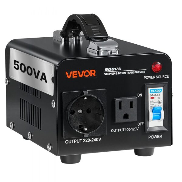 VEVOR Spannungswandler-Transformator, 500VA, Konvertierung von 110 V auf 220 V & von 220 V auf 110 V