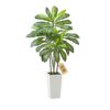 VEVOR Künstlicher Dracaena-Baum, 1,52 m, tropische Pflanzen mit weißem