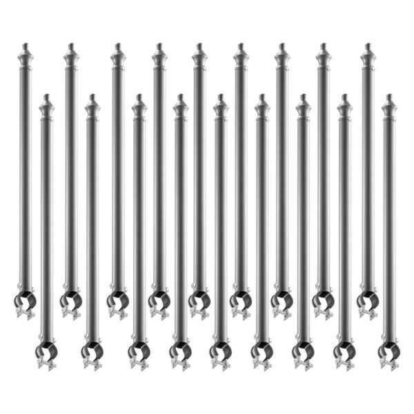 VEVOR Übersteigschutz Zaunerhöhung, 18er-Pack, 695 mm Stacheldrahtabweiser für 3,3-3,8 mm Zaunoberseite