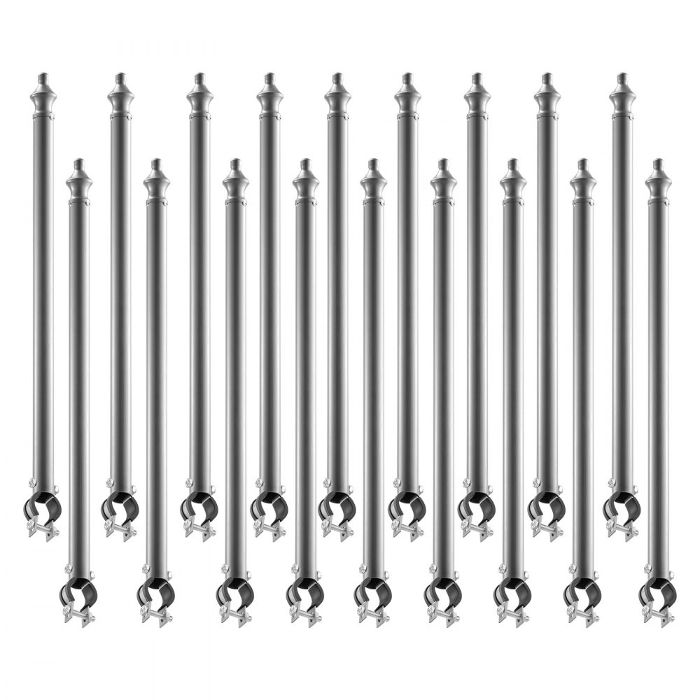 VEVOR Übersteigschutz Zaunerhöhung, 18er-Pack, 695 mm Stacheldrahtabweiser für 3,3-3,8 mm Zaunoberseite