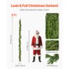 VEVOR Weihnachtsgirlande, 2750 mm, realistische Norfolk-Kieferngirlande – Bild 2