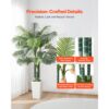 VEVOR Künstliche Areca-Palme, 1,8 m, künstliche tropische Palmenpflanzen mit weißem – Bild 2