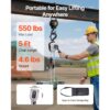 VEVOR Mini Hebelzug, 1/4T Kapazität, 1,5 m Hub, Kettenzug 360° drehbare Haken – Bild 2