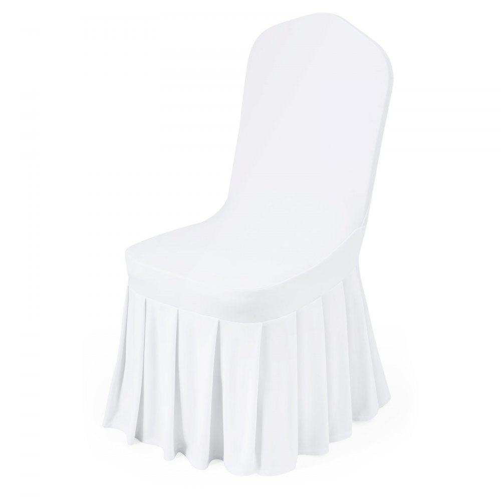 VEVOR Stuhlhussen Stuhlbezug mit flacher Vorderseite 30 Stk. waschbarer Stuhlüberzug aus Polyester-Spandex