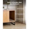 VEVOR Katzenschrank, 800x510x568 mm, Katzentoilette mit Kratzpad & Stauraum – Bild 5