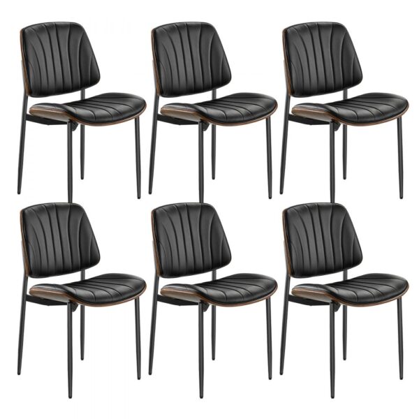 VEVOR moderner Esszimmerstuhl (6 Stk.) gepolsterter Leder-Beistellstuhl (158,76 kg belastbar) Akzentstuhl VEVOR moderner Esszimmerstuhl (6 Stk.) gepolsterter Leder-Beistellstuhl (158,76 kg belastbar) Akzentstuhl