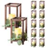 VEVOR 12er-Set, 12 flammenlosen LED-Kerzen, 12 Eukalyptusblätter-Kranz für Hochzeitstisch VEVOR 12er-Set, 12 flammenlosen LED-Kerzen, 12 Eukalyptusblätter-Kranz für Hochzeitstisch