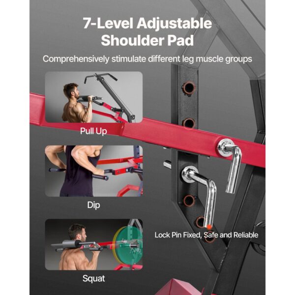 VEVOR Corner Leverage Gym Heim-Fitnessgerät mit 2:1-Verhältnis LAT Low Row System – Bild 4