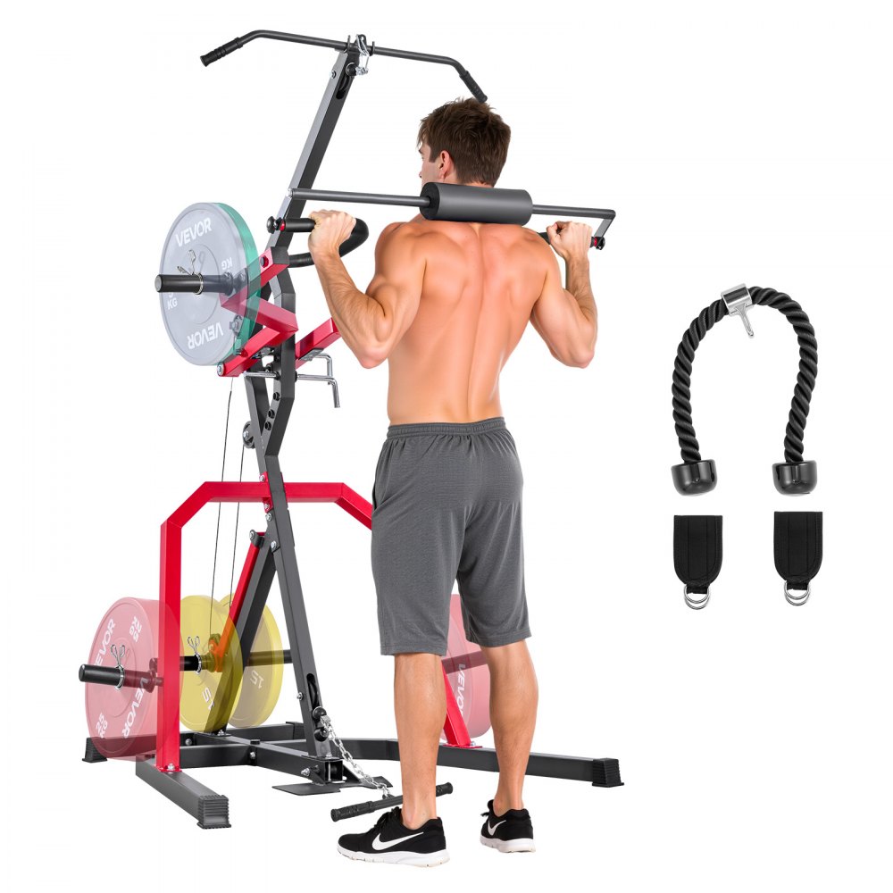 VEVOR Corner Leverage Gym Heim-Fitnessgerät mit 2:1-Verhältnis LAT Low Row System