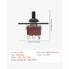 VEVOR Wippschalter, 6-poliger Kippschalter mit Polaritätsumkehr (EIN)-Aus-(EIN) DC 12 V/30 A AC 250 V/15 A – Bild 2