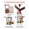 VEVOR 20er-Set Holzlaternen, 20x flammenlosen LED-Kerzen, 20x Champagner-Blumenkränzen für Hochzeitstisch – Bild 5