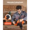 VEVOR Akku-Hobel, 82 mm Schnittbreite, 15000 U/min Elektrohobel für Holz mit 4,0 Ah 18 V Lithium-Akku – Bild 4
