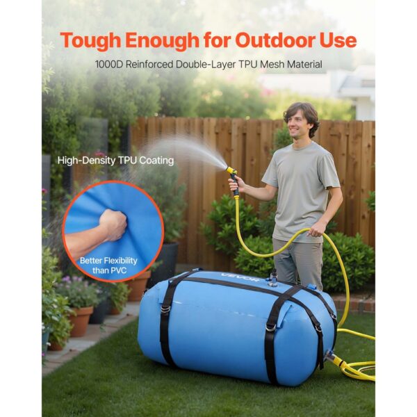 VEVOR Wasserspeicherblase, 132L TPU-Weichwasserbeutel, Wasserspeicherbehälter – Bild 3