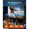 VEVOR Motor Projektionsleinwand Beamer Leinwand, 120 Zoll 4:3 4K 1080 HD, automatische Filmleinwand – Bild 2
