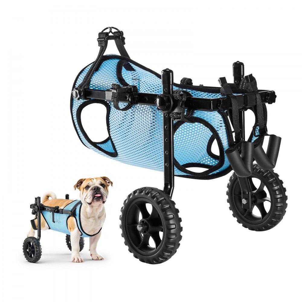 VEVOR Hunderollstuhl für Hinterbeine, verstellbarer Haustierrollstuhl, verletzte Hunde bis 15 kg
