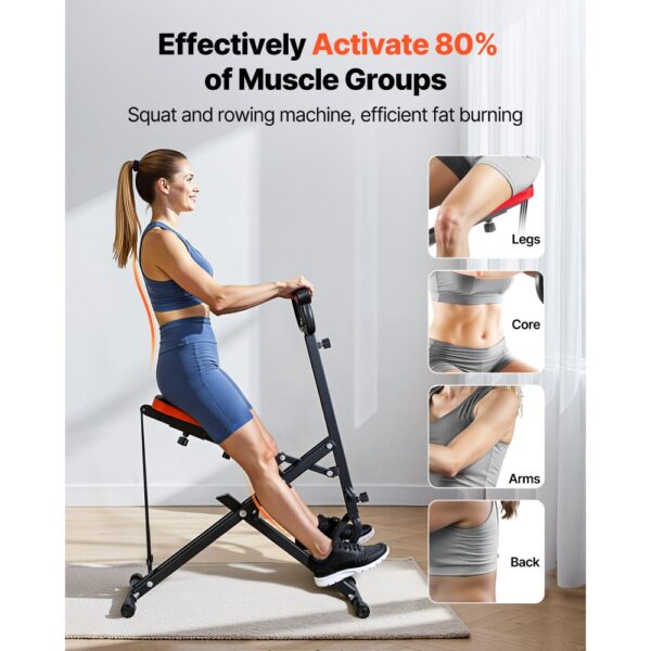 VEVOR Kniebeugenmaschine für tiefe Kniebeugen, Gesäßtrainer mit 5-stufig verstellbarem Sitz – Bild 2