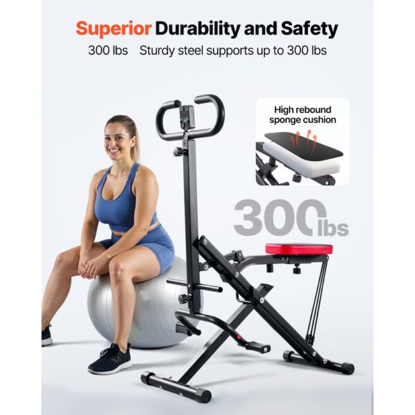 VEVOR Kniebeugenmaschine für tiefe Kniebeugen, Gesäßtrainer mit 5-stufig verstellbarem Sitz – Bild 3