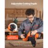 VEVOR Akku-Hobel, 82 mm Schnittbreite, 15000 U/min Elektrohobel für Holz mit bürstenlosem Motor – Bild 4