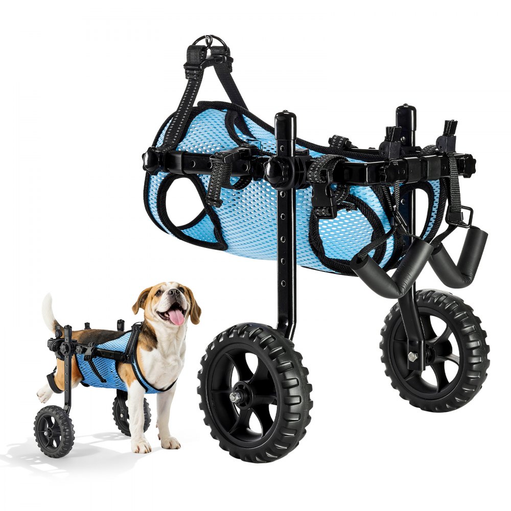 VEVOR Hunderollstuhl für Hinterbeine, verstellbarer Haustierrollstuhl, verletzte Hunde bis 10 kg