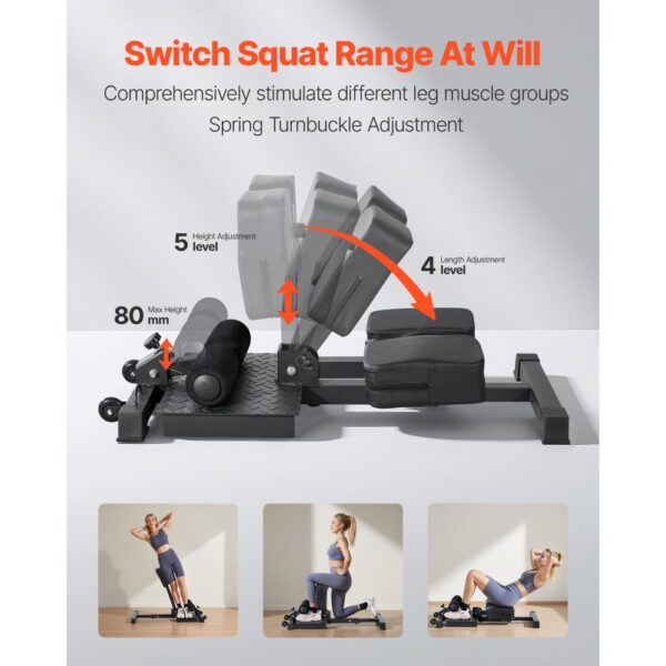 VEVOR Sissy Squat Maschine, multifunktionales Deep Sissy Squat Bench für Beinmuskeltraining – Bild 4 VEVOR Sissy Squat Maschine, multifunktionales Deep Sissy Squat Bench für Beinmuskeltraining – Bild 4