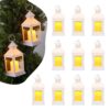 VEVOR 12er-Pack dekorative Kerzenlaternen, elektrische LED-Kerzen ohne Flamme, 105x105x240 mm