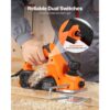 VEVOR Elektrohobel, 82 mm Schnittbreite, 650 W, 16800 U/min, 2 Klingen – Bild 5