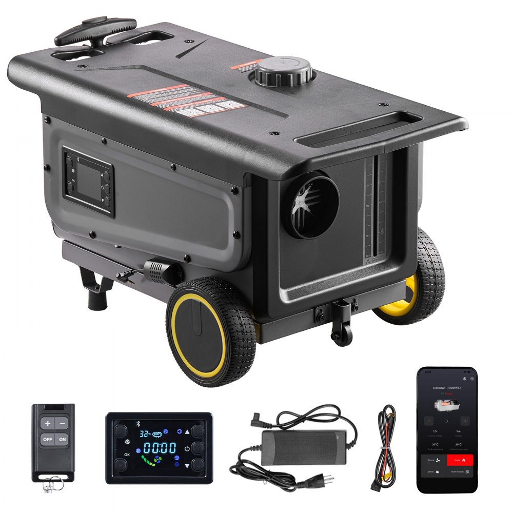 VEVOR Dieselheizung 5-8KW DC 12 V/24 V, Trolley-Design, 5 L Kraftstofftank für Lkw
