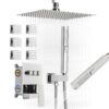 VEVOR Duschsystem-Set mit 10 Zoll Regenduschsystem / 6 Körperbrausen / 2 in 1 Handbrause, Chrom Badezimmer VEVOR Duschsystem-Set mit 10 Zoll Regenduschsystem / 6 Körperbrausen / 2 in 1 Handbrause, Chrom Badezimmer