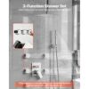 VEVOR Duschsystem-Set mit 10 Zoll Regenduschsystem / 6 Körperbrausen / 2 in 1 Handbrause, Chrom Badezimmer – Bild 2 VEVOR Duschsystem-Set mit 10 Zoll Regenduschsystem / 6 Körperbrausen / 2 in 1 Handbrause, Chrom Badezimmer – Bild 2