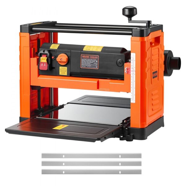VEVOR Dickenhobel, 2 Gang, 330 mm breiter Arbeitstisch, 2000 W, 23500 U/min