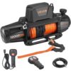 VEVOR Elektrische Seilwinde, 5400 kg, 12 V DC LKW-Winde mit Φ 9,5 mm x 28 m Synthetikseil
