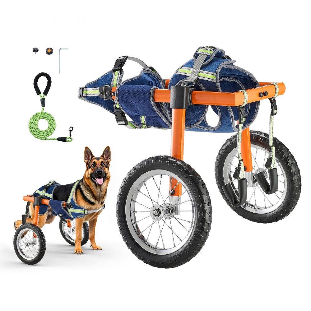 VEVOR Hunderollstuhl für Hinterbeine, Haustierrollstuhl mit 2 Rädern, behinderte Hunde 21,77–39,92kg