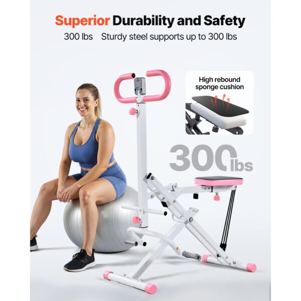 VEVOR Kniebeugenmaschine für tiefe Kniebeugen, Gesäßtrainer mit 5-stufig verstellbarem Sitz – Bild 3