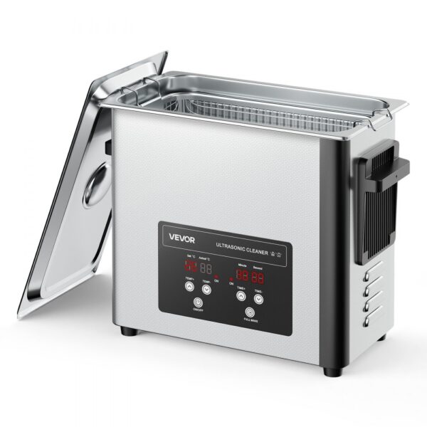 VEVOR 6 L Ultraschallreiniger, 120 W Edelstahl 40 kHz Industrielle Reinigungsmaschine für Uhren Schmuck