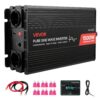 VEVOR 1500-W-Wechselrichter, 12 V DC auf 230 V AC, reiner Sinus-Wechselrichter, 2 AC-Steckdosen