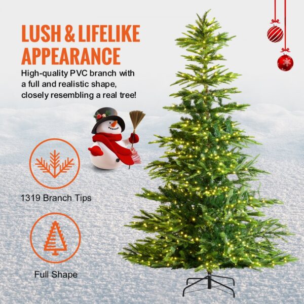 VEVOR Weihnachtsbaum, 1,35 x 2,25 m, Tannenbaum mit 700 warmweißen LED-Lichtern – Bild 3 VEVOR Weihnachtsbaum, 1,35 x 2,25 m, Tannenbaum mit 700 warmweißen LED-Lichtern – Bild 3